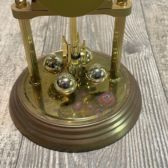 Vintage Remington of Germany Multi-Quartz Anniversary Glass Domed Clock Read - Picture 3 of 9